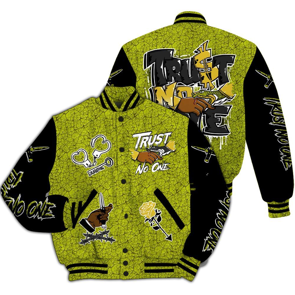 Varsity Jacket To Match Dunk Low QS Halloween Skull - Trust No One Dripping All Over Print