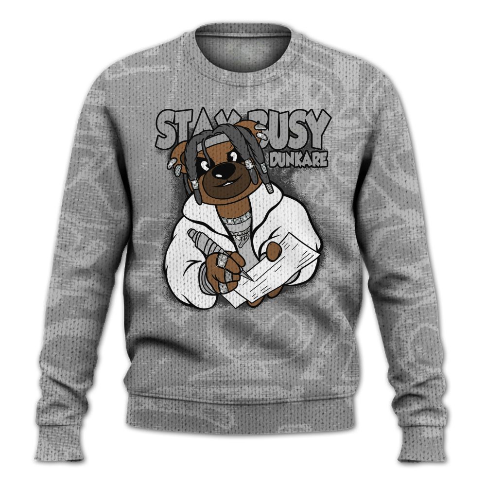 Knitted Sweater To Match Black Wolf Grey 12s - Maintain Activity Bear Avant-Garde