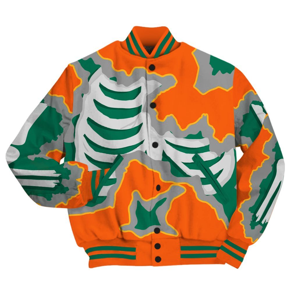 Varsity Jacket To Match SoleFly Sail Gorge Green 3s - Hard Feeling Graphic Heart Break All Over Print