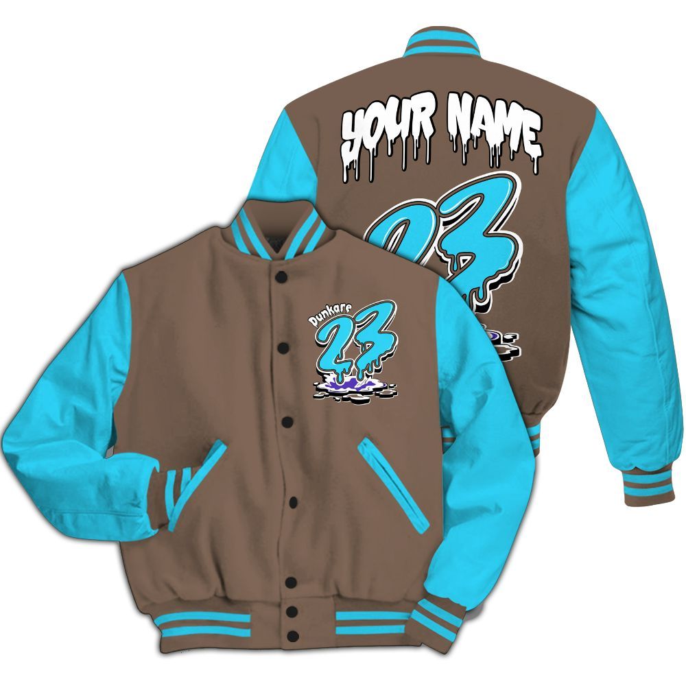 Varsity Jacket To Match Olive Concord 9s - Custom Name 23 Drip All Over Print