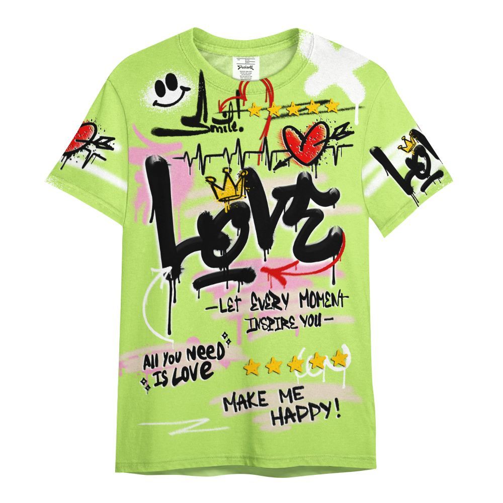 Shirt To Match Jack Black Night Silver - Happy Love Beats Graffiti Streetwear All Over Print