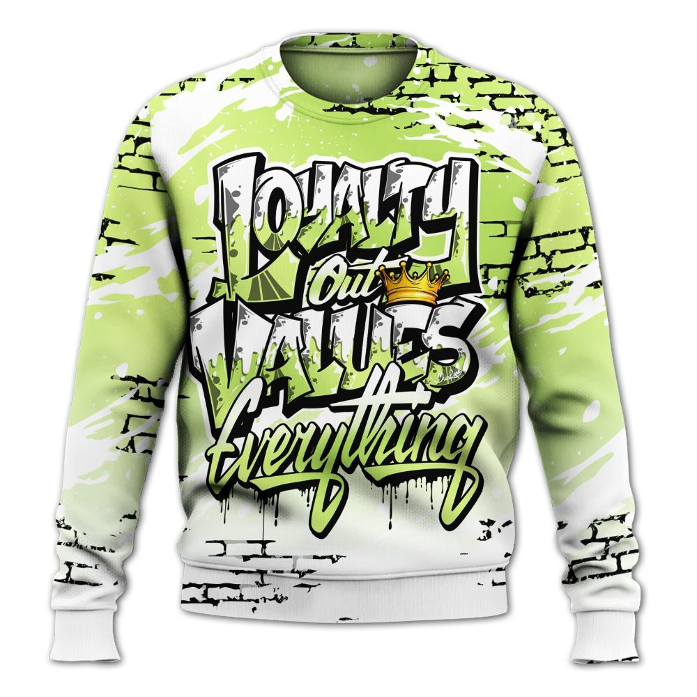 Sweatshirt To Match Air Max SNDR Volt - Values Of Loyalty Drip All Over Print