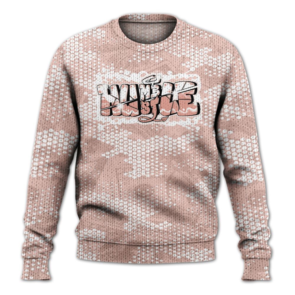 Knitted Sweater To Match Low Legend Pink 11s - Humbled Hustles Graphic Banknotes