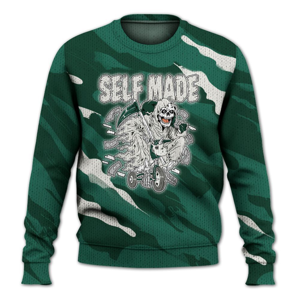 Knitted Sweater To Match Oxidized Green 4s - Self Make Skeleton Colored