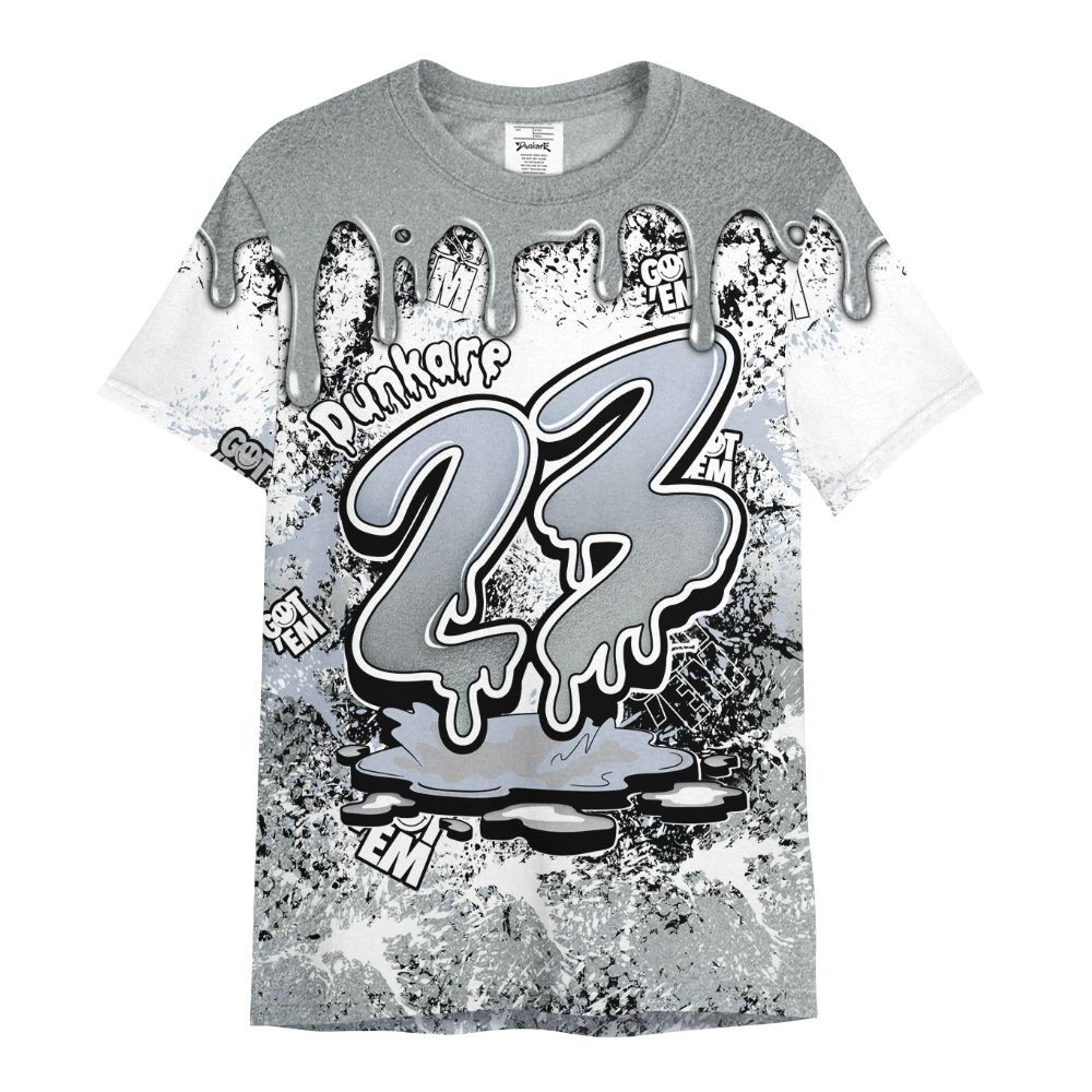 Shirt To Match White Metallic 2026 5s - Dripping 23 Drip All Over Print