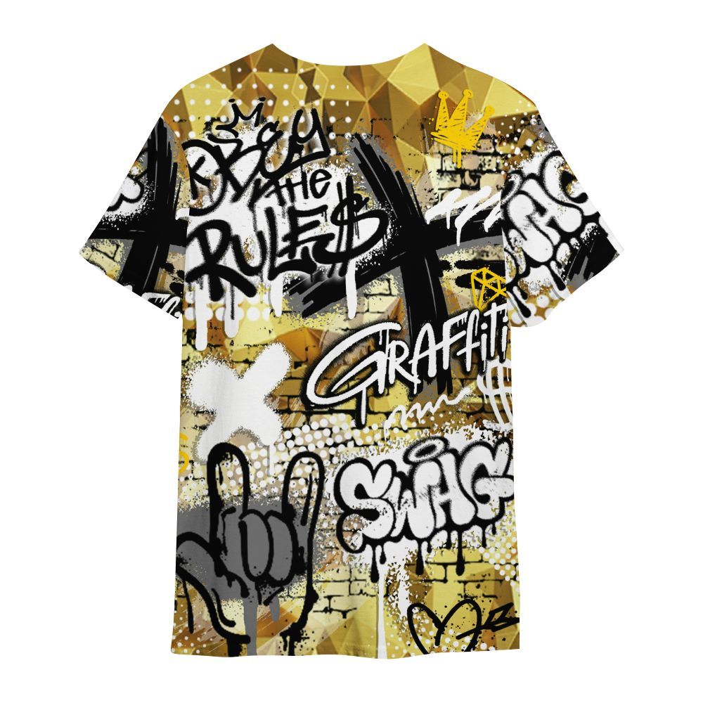 Shirt To Match NET Gold 4s - True It Real Graffiti Streetwear All Over Print