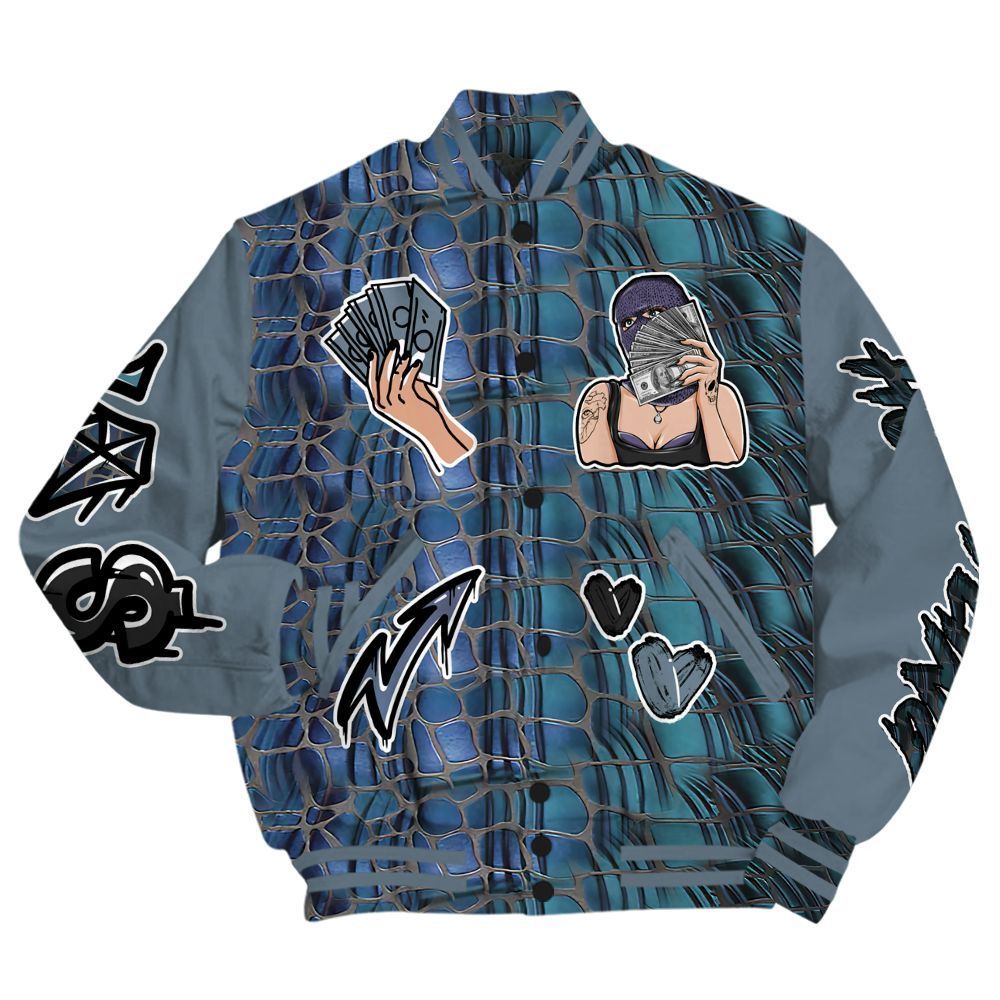 Varsity Jacket To Match Air Foamposite Kazuya Mishima - Hustling Unique All Over Print