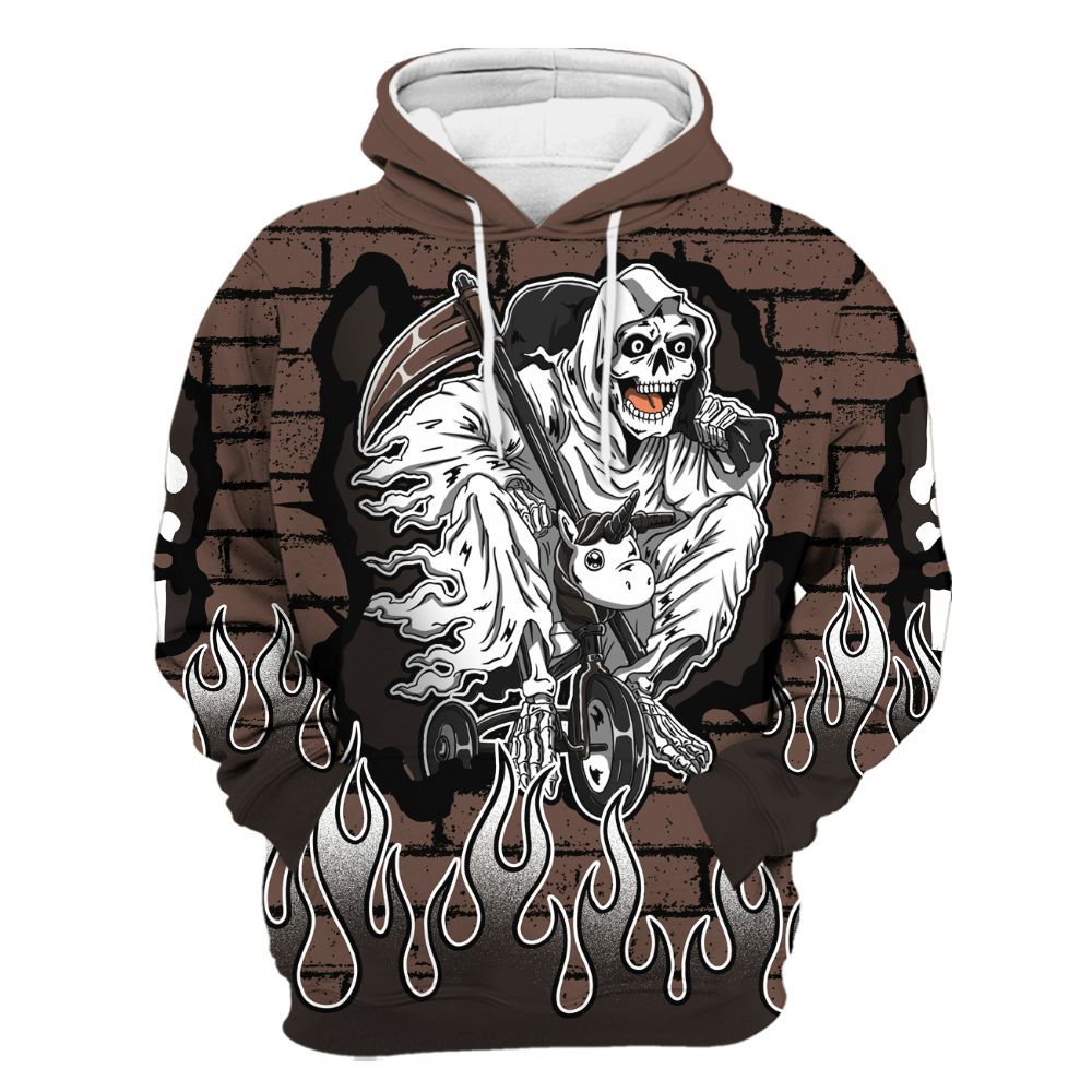 Hoodie To Match Air Force 1 Low Escape - Self Make Skeleton Crashed All Over Print