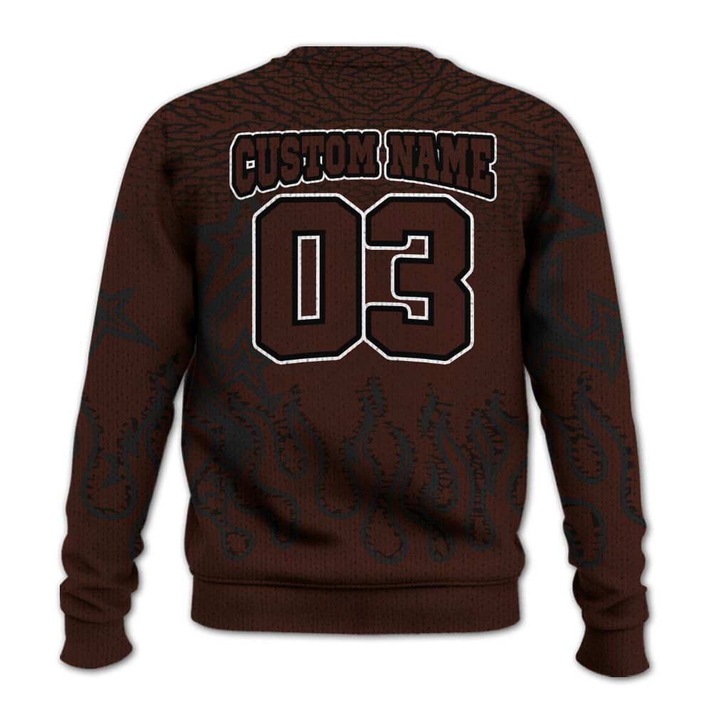 Knitted Sweater To Match Air Force 1 Low Halloween Skull 2024 - Allen Answer Unique Fire Custom Name