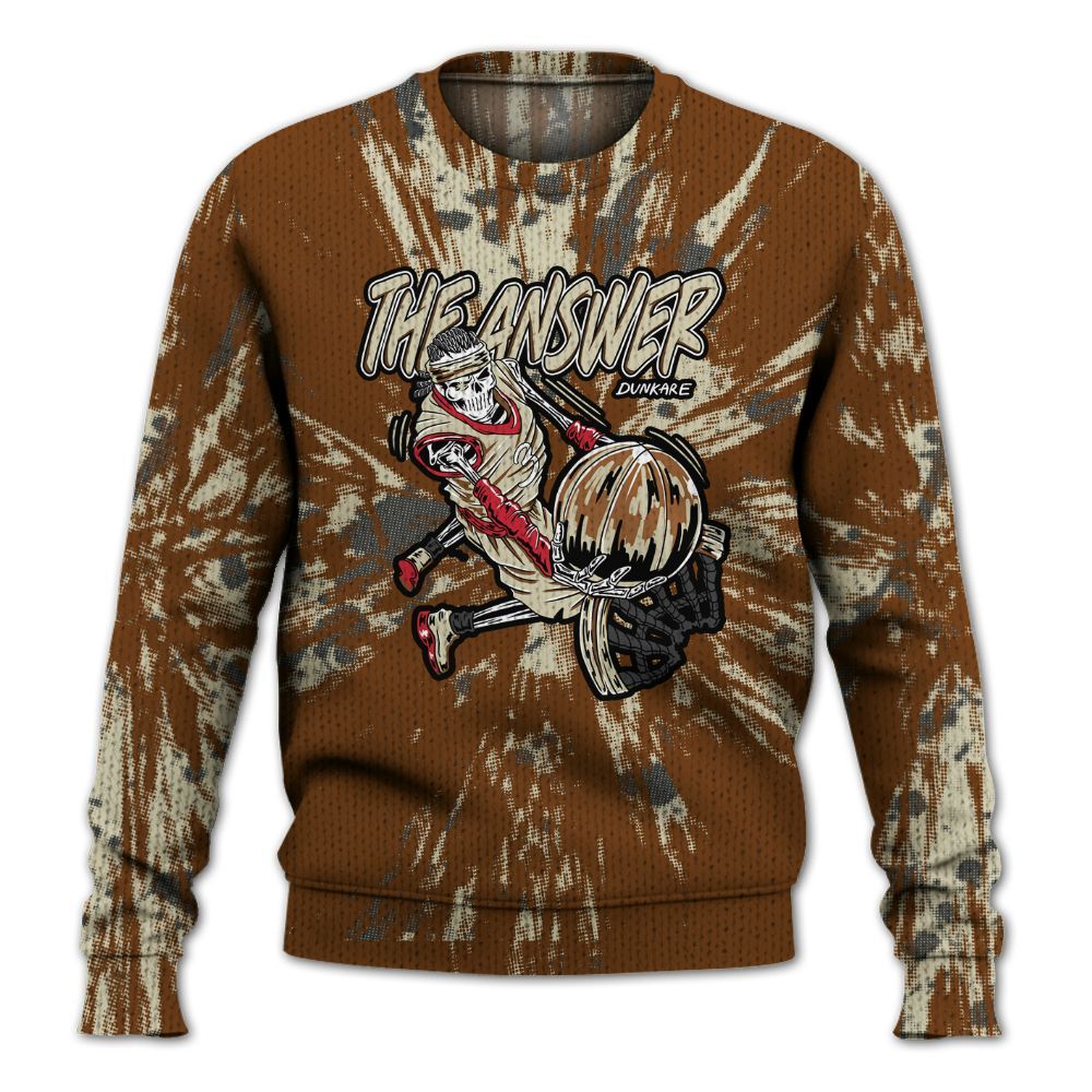 Knitted Sweater To Match Archaeo Brown 5s - The Answer Skeleton Luxury