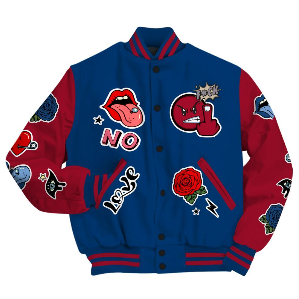 Varsity Jacket To Match Rare Air 4s - FK Around Find Out All Over Print