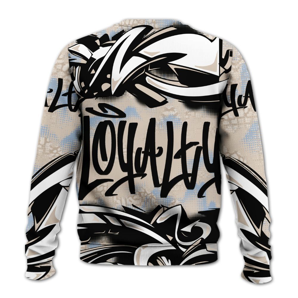 Sweatshirt To Match Desert Sand 3s - Loyalty Out Value Graffiti All Over Print