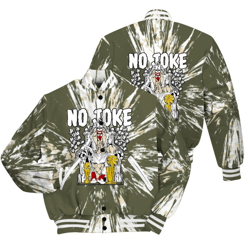 Varsity Jacket To Match Low OG Medium Olive 1s Shirt - Ain't Joke Skeleton Luxury All Over Print