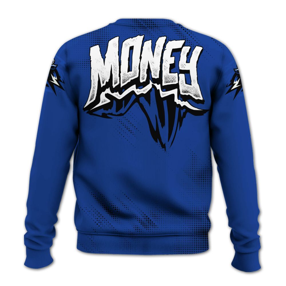 Sweatshirt To Match Air Foamposite One Royal - Hustle Make Money All Over Print