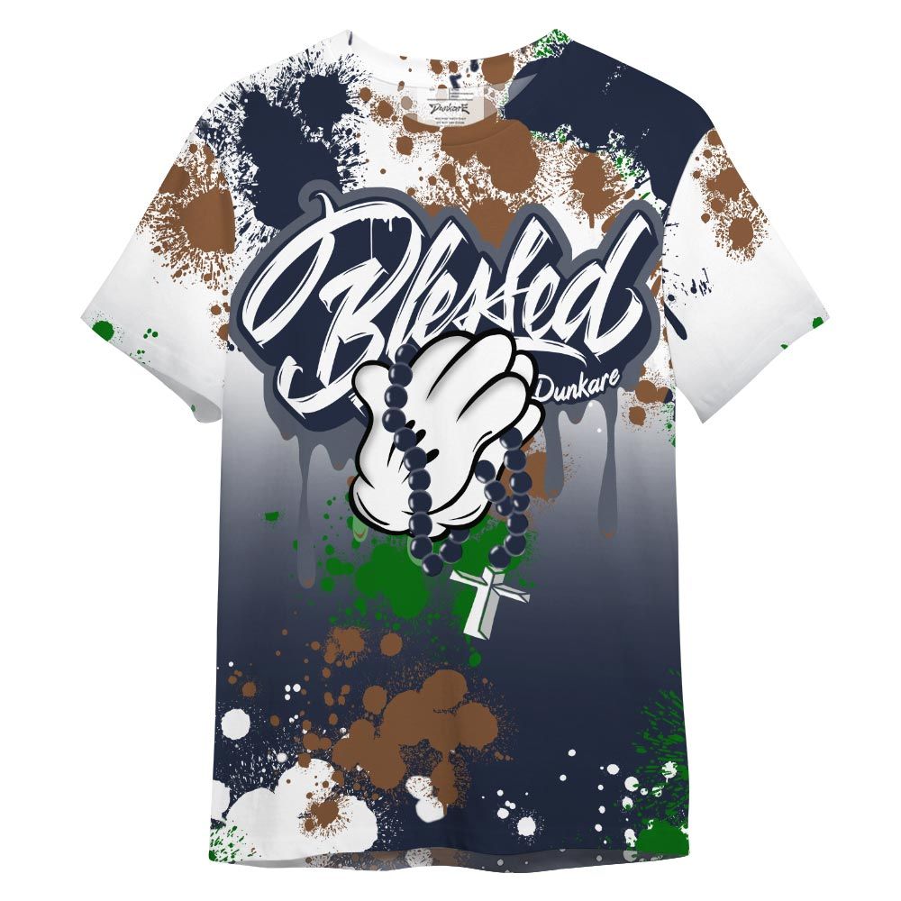 Shirt To Match Midnight Navy 13s - God Blessed Ink Drip Shirt Outfit 1505 NCT