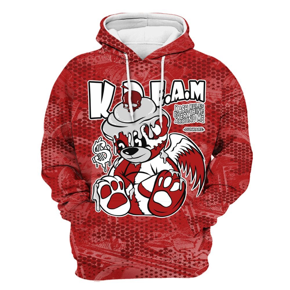 Hoodie To Match Red Taxi 12s - Loot Bear All Over Print