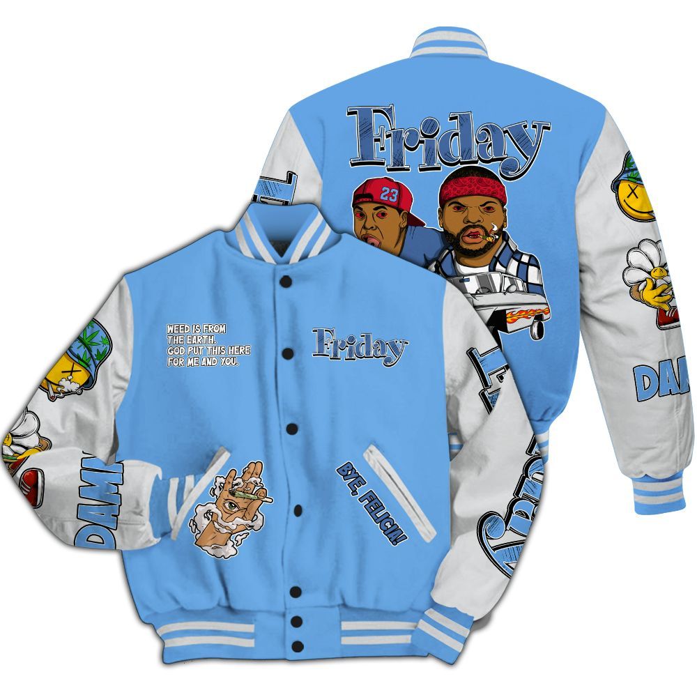 Varsity Jacket To Match University Blue 6s - Friday Sneaker Stress Style All Over Print
