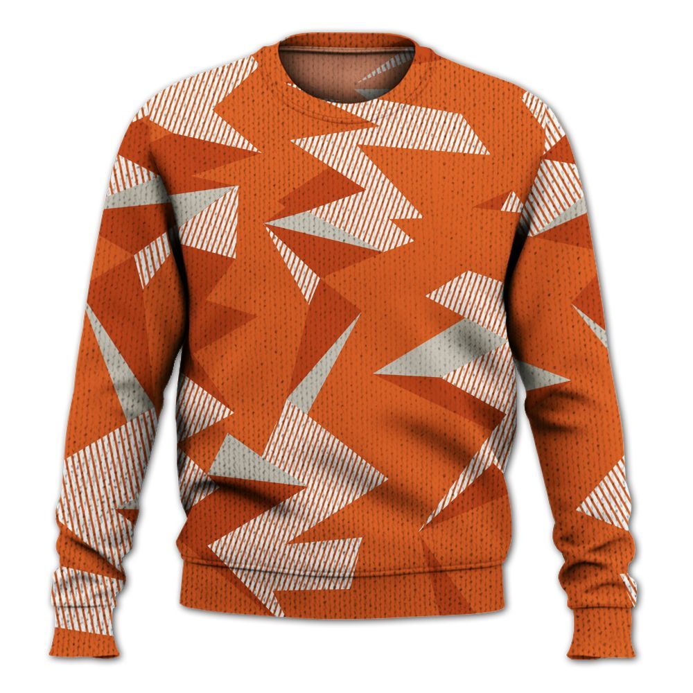 Knitted Sweater To Match High OG Starfish 1s - Geometric Camouflage Pattern