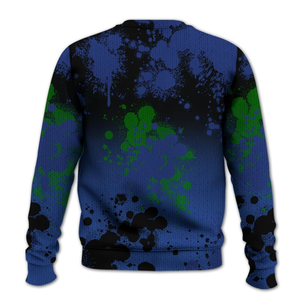 Knitted Sweater To Match Retro Hyper Royal 13s - Trust No One Scary