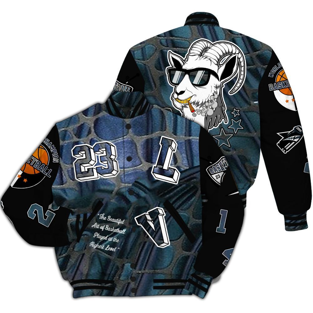 Varsity Jacket To Match Air Foamposite Kazuya Mishima - The GOAT Got Em Streetwear All Over Print