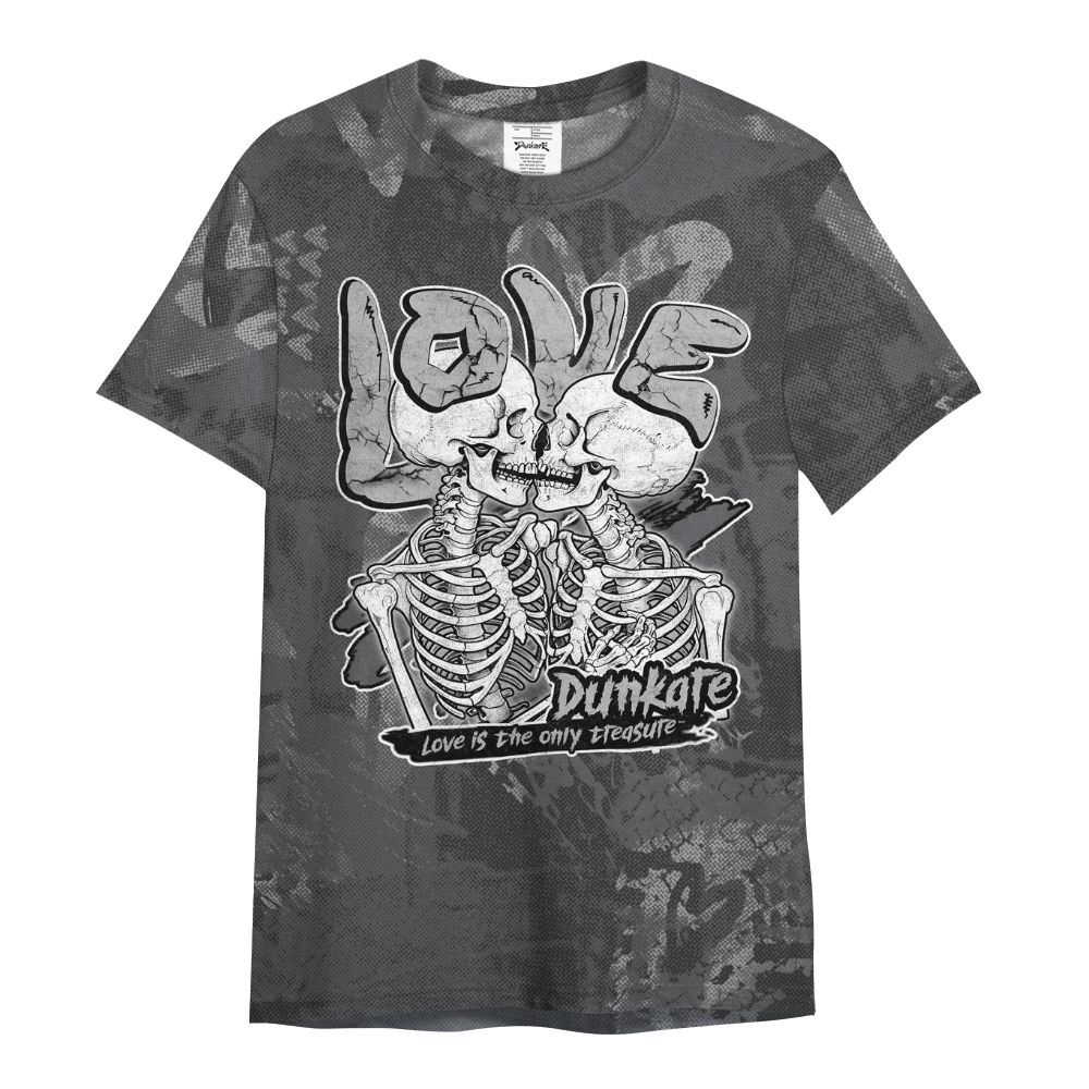Shirt To Match White Thunder 4s - Skull Love All Over Print