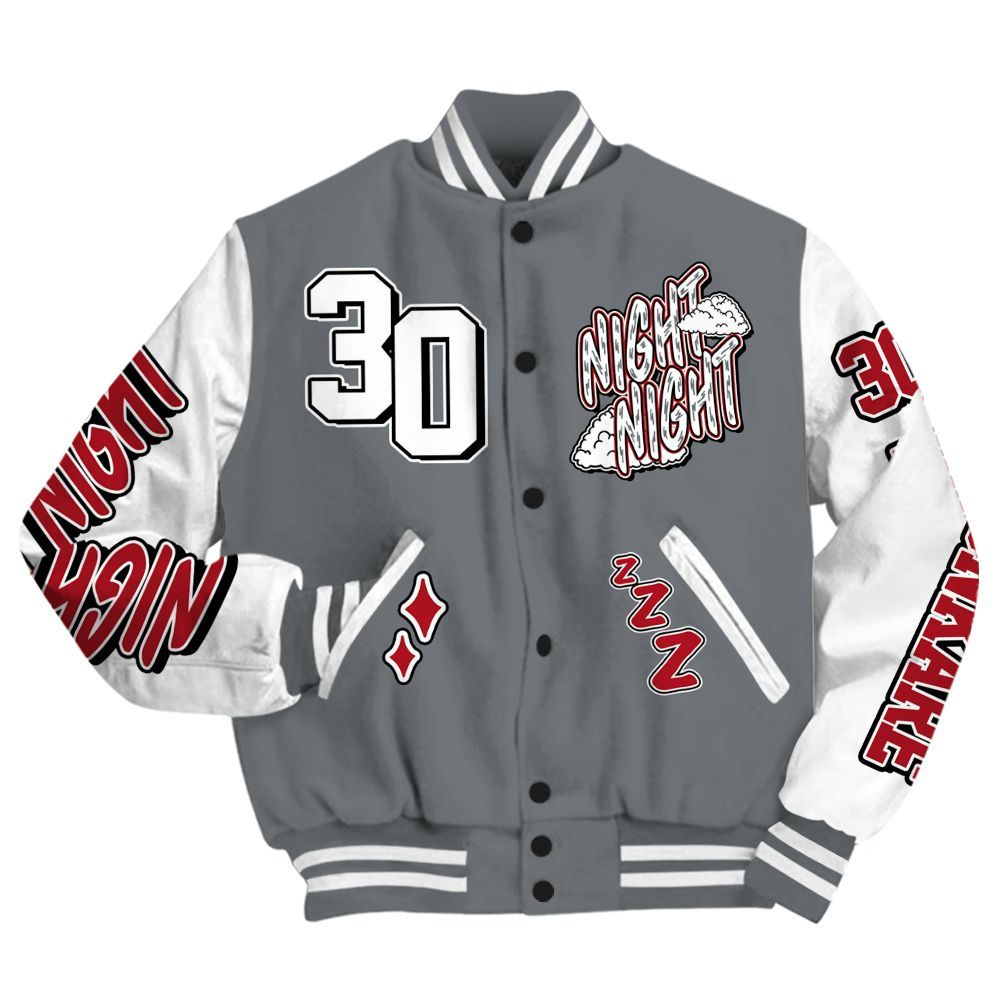 Varsity Jacket To Match Retro Fire Red 9s - Seeya Skeleton All Over Print