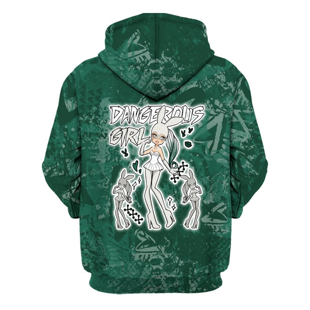 Hoodie To Match Oxidized Green 4s - Dangerous.Girl Heart Grunge All Over Print