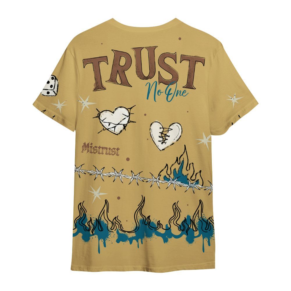 Shirt To Match Retro Cacao Wow 4s - Trust No One Snake-Bite Doodle Crayon All Over Print