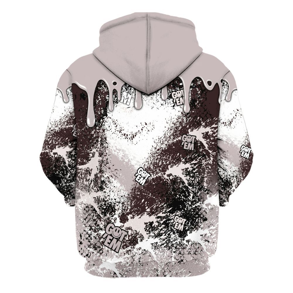 Hoodie To Match AMM Air Smokey Mauve 6s - Dripping 23 Drip All Over Print