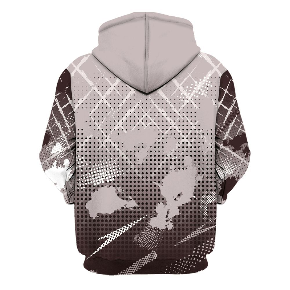 Hoodie To Match AMM Air Smokey Mauve 6s - Halftone Stand Business Dripping All Over Print