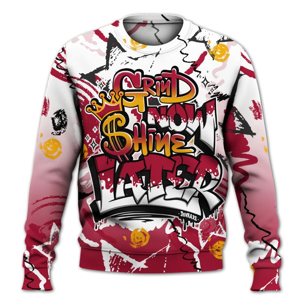 Sweatshirt To Match Cardinal 7s - Grind Shine Later Drip All Over Print
