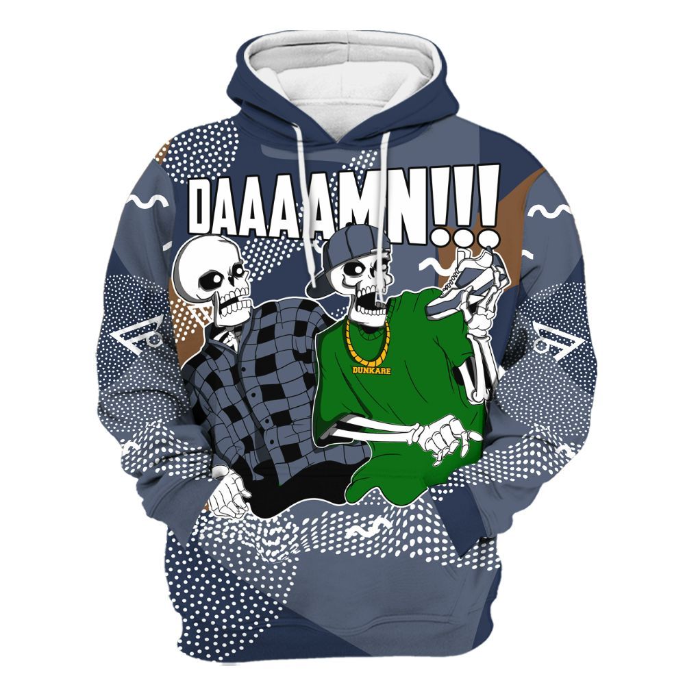 Hoodie To Match Midnight Navy 13s - Graphic Meme Damnn All Over Print