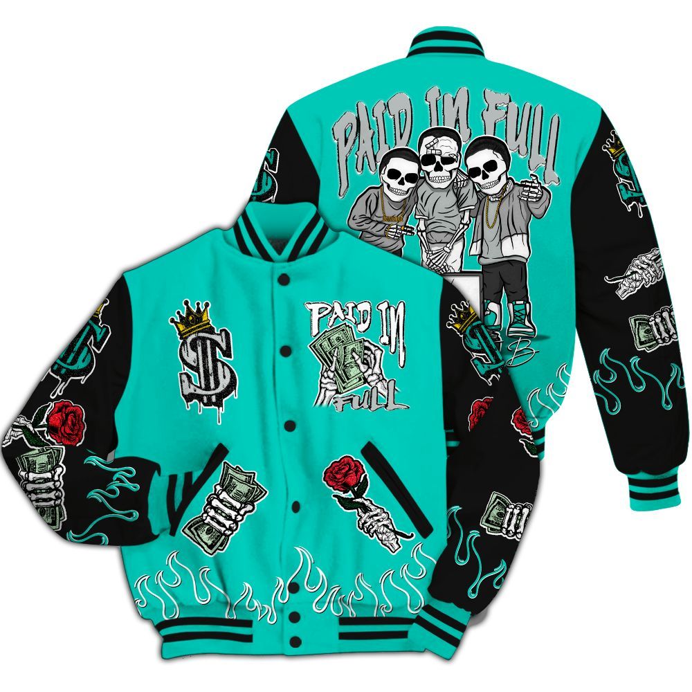Varsity Jacket To Match Air Max 95 Dark Tiffany - Everybody Paid In All Over Print