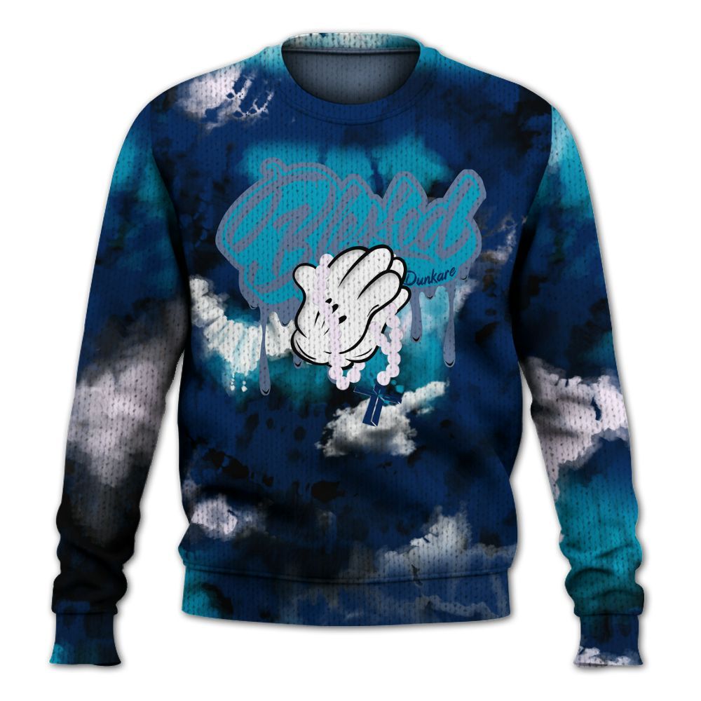 Knitted Sweater To Match Kobe 5 X-Ray - God Blessed Tie Dye