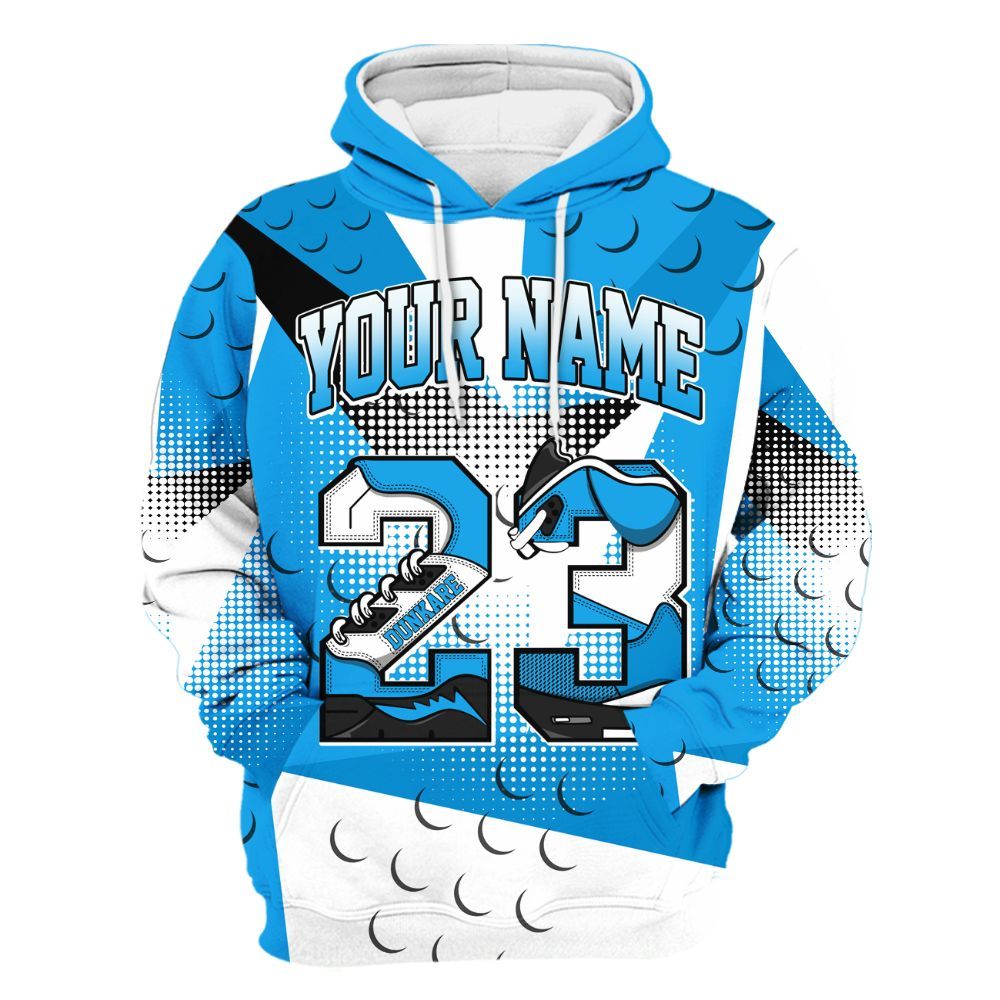 Hoodie To Match Black University Blue 2022 13s - Poly Custom Name Number 23 5s All Over Print