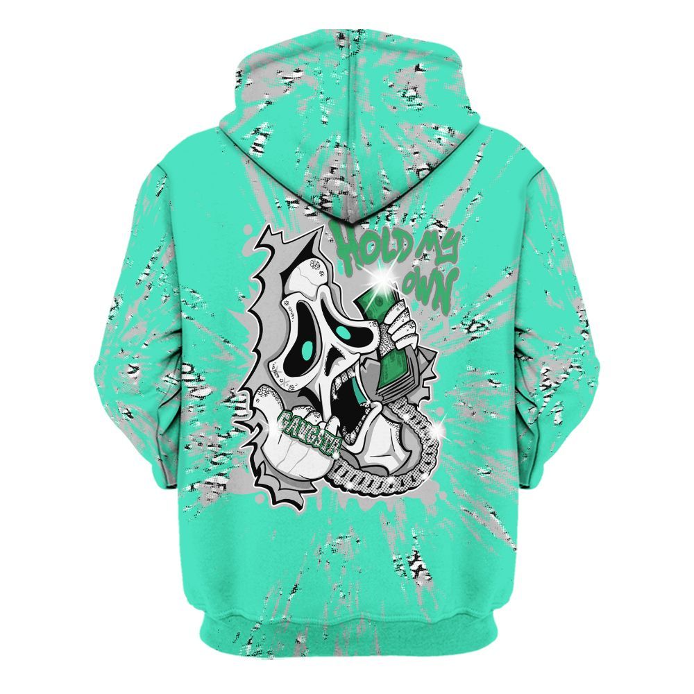 Hoodie To Match Black Green Glow 3s - Hold My Own Graphic Halloween All Over Print