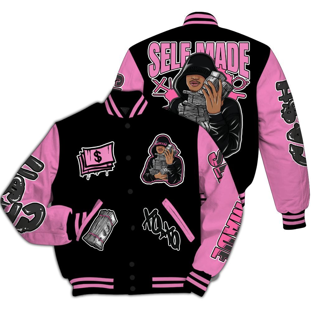 Varsity Jacket To Match Untouchable And Moments Black - Selfmade Unique All Over Print
