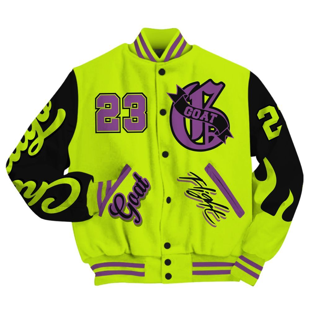 Varsity Jacket To Match GS Black Barely Volt 11s - The G.O.A.T Streetwear All Over Print