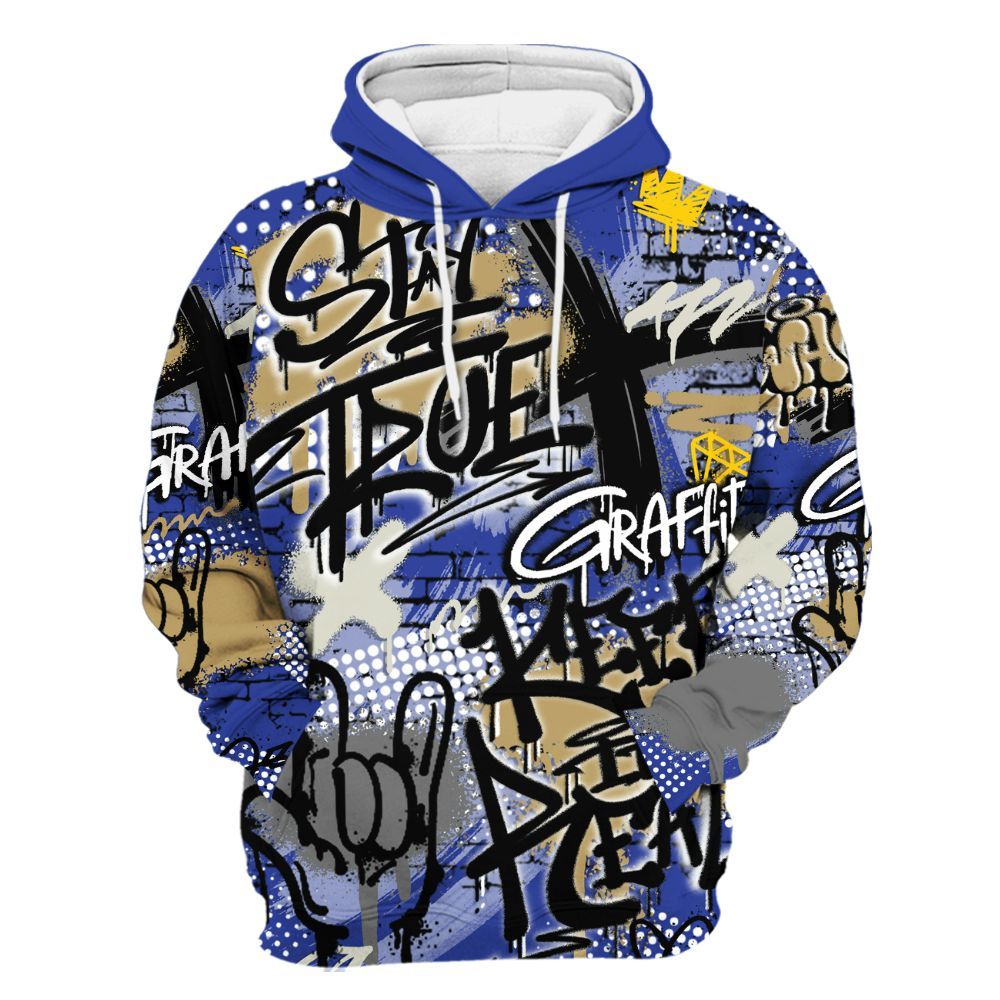 Hoodie To Match Air 180 Concord - True It Real Graffiti Streetwear All Over Print