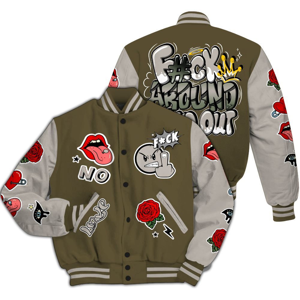 Varsity Jacket To Match Dunk Low Year Of The Snake - FK Around Find Out All Over Print