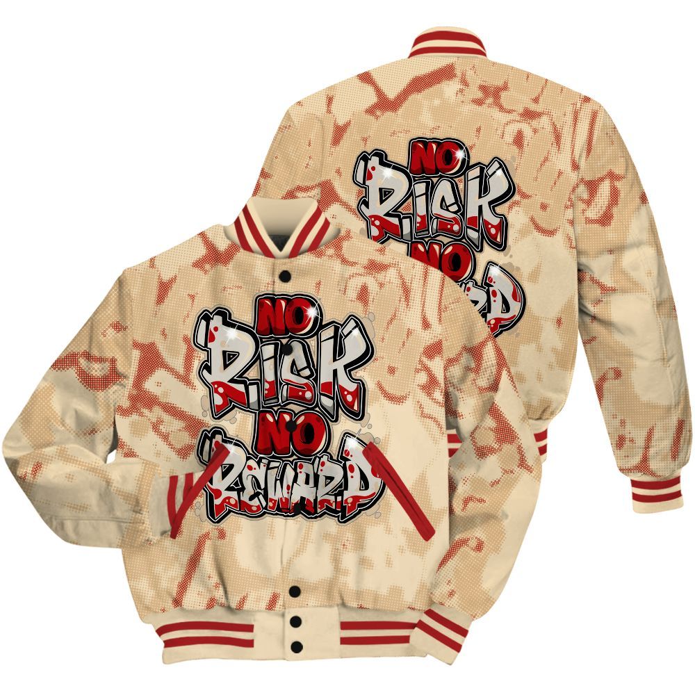 Varsity Jacket To Match Dunk Low Strawberry Waffle Shirt - No Risks No Reward Street All Over Print