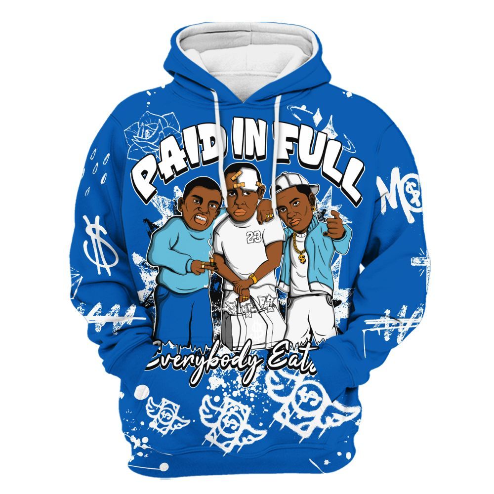 Hoodie To Match Dunk Low Argon - Everybody Paid In Full Crayon All Over Print