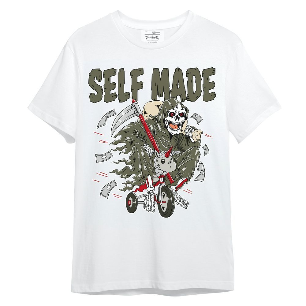 Shirt To Match Low OG Medium Olive 1s - Self Make Skeleton Unisex Shirt