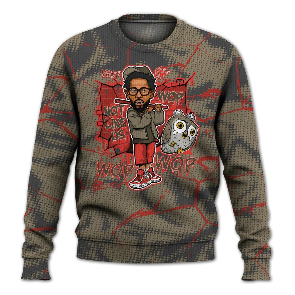 Knitted Sweater To Match Olive 9s - None Like ComptonCity Graphic Crack