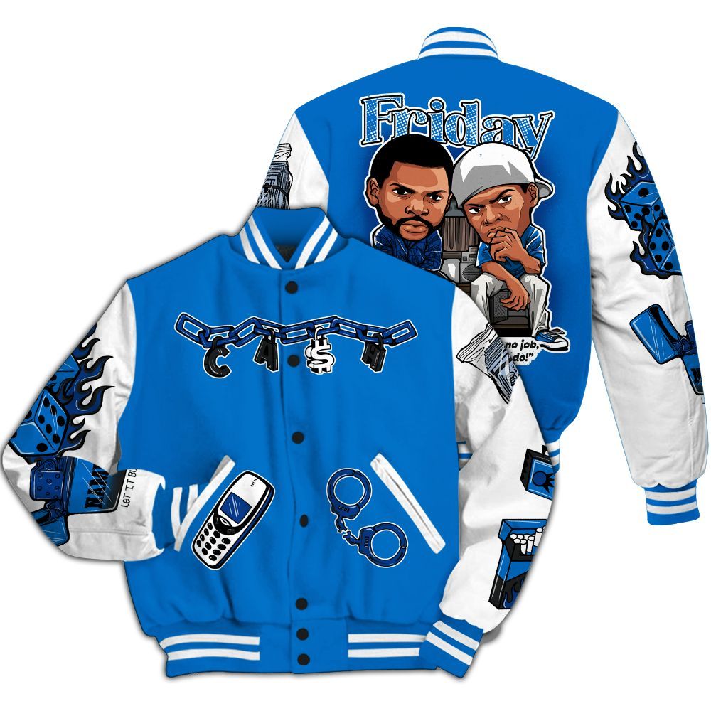 Varsity Jacket To Match Blueberry 12s - Friday Movie Custom Name All Over Print