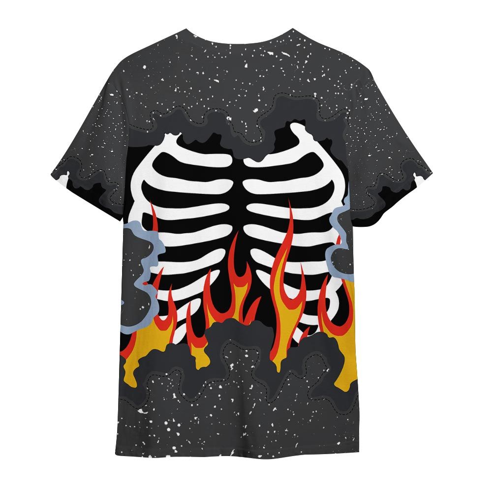 Shirt To Match Reverse Black White 6s - G.O.A.T 23 Skeleton Flame Shirt Outfit