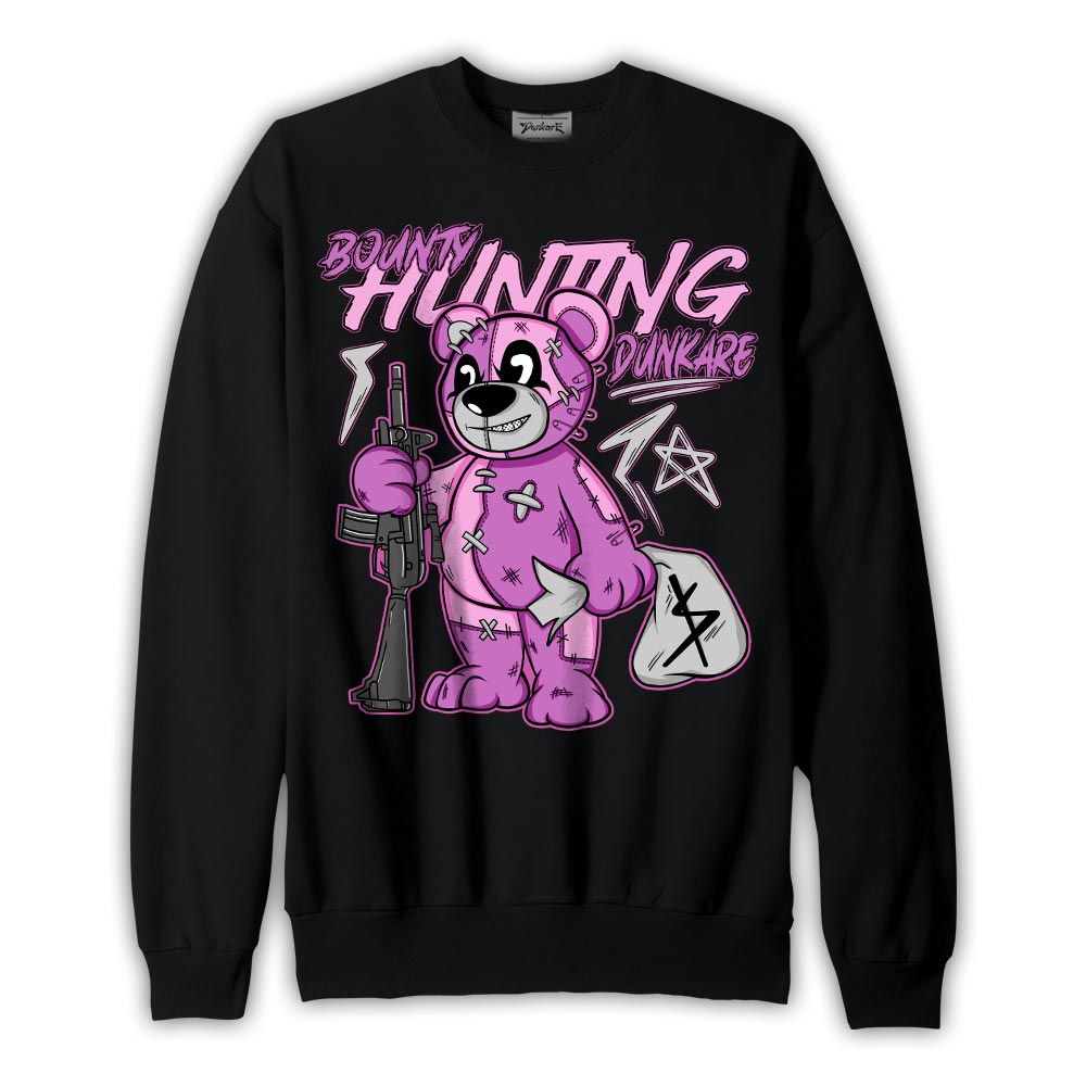 Sweatshirt To match Hyper Violet 4s Sweatshirt - Bounty Hunting Bear Graphic 1605 NCMD