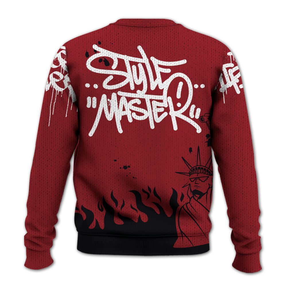 Knitted Sweater To Match High Black Toe Reimagined 1s - Graphic Fck Around Find Out