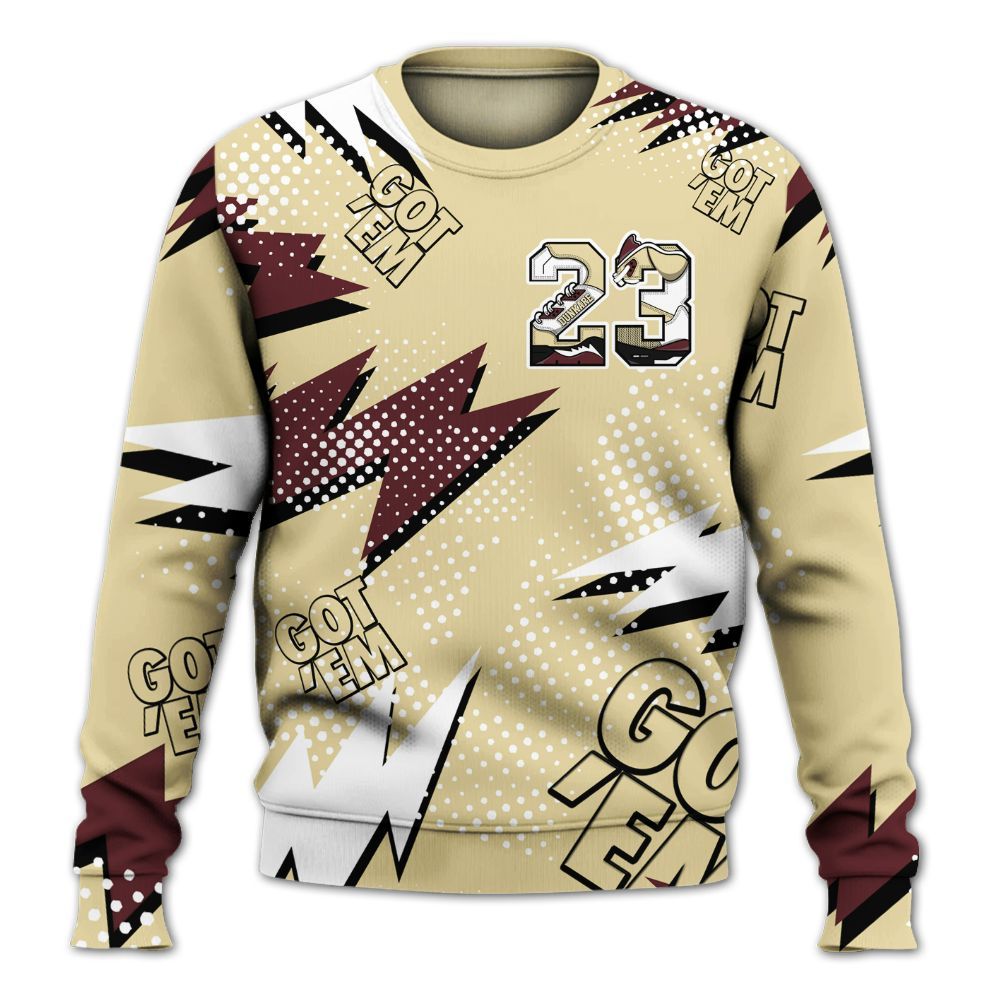 Sweatshirt To Match Women Phantom 12s - Custom Name Number 23 5s All Over Print