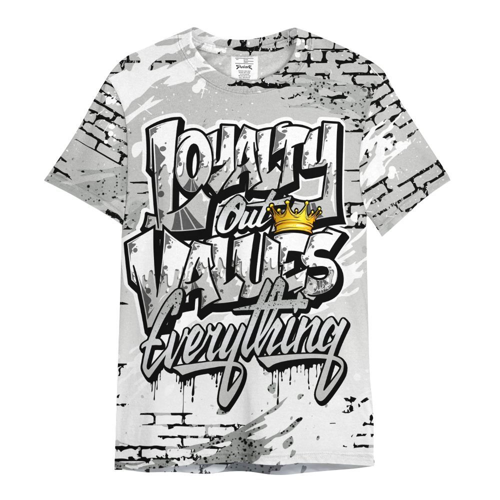 Shirt To Match Retro White Oreo 4s - Values Of Loyalty Drip All Over Print